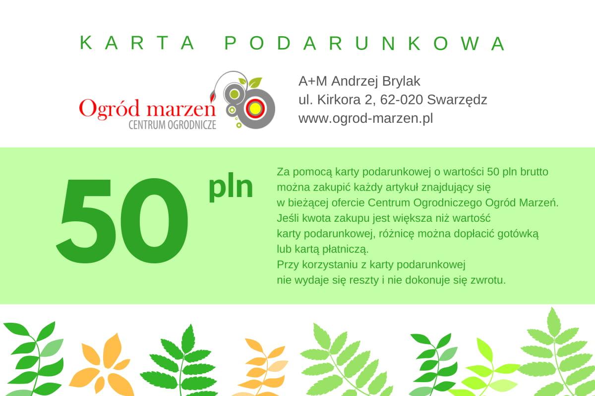 karta podarunkowa 50pln